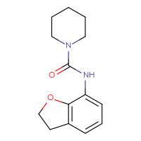 Chemical structure of N-(2,3-dihydro-1-benzofuran-7-yl)piperidine-1-carboxamide - CSSB02000545141