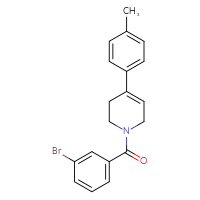 Chemical structure of 1-(3-bromobenzoyl)-4-(4-methylphenyl)-1,2,3,6-tetrahydropyridine - CSSB02121516471
