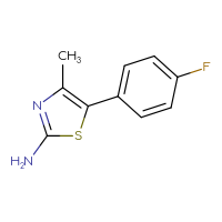 Chemical structure of 5-(4-fluorophenyl)-4-methyl-1,3-thiazol-2-amine - CSSB00012360819