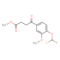 Chemical structure of methyl 4-[4-(difluoromethoxy)-3-methoxyphenyl]-4-oxobutanoate - CSSB20621662095