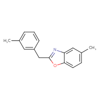 Chemical structure of 5-methyl-2-[(3-methylphenyl)methyl]-1,3-benzoxazole - CSSB00102419176