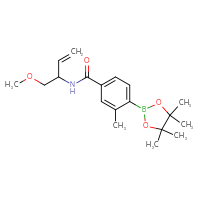 Chemical structure of N-(1-methoxybut-3-en-2-yl)-3-methyl-4-(4,4,5,5-tetramethyl-1,3,2-dioxaborolan-2-yl)benzamide - CSSB06751469469