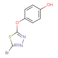 Chemical structure of 4-[(5-bromo-1,3,4-thiadiazol-2-yl)oxy]phenol - CSSB00010292428