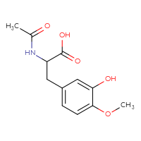 Chemical structure of 2-acetamido-3-(3-hydroxy-4-methoxyphenyl)propanoic acid - CSSB00001151082