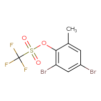 Chemical structure of 2,4-dibromo-6-methylphenyl trifluoromethanesulfonate - CSSB06803015163