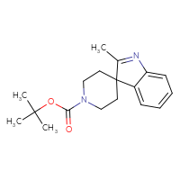 Chemical structure of tert-butyl 2-methylspiro[indole-3,4'-piperidine]-1'-carboxylate - CSSB00025792698