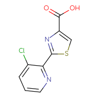 Chemical structure of 2-(3-chloropyridin-2-yl)-1,3-thiazole-4-carboxylic acid - CSSB00000695858