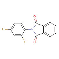 Chemical structure of 2-(2,4-difluorophenyl)-2,3-dihydro-1H-isoindole-1,3-dione - CSSB00015492039
