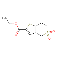 Chemical structure of ethyl 5,5-dioxo-4H,6H,7H-5λ⁶-thieno[3,2-c]thiopyran-2-carboxylate - CSSB01766929046