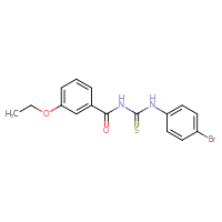 Chemical structure of 1-(4-bromophenyl)-3-(3-ethoxybenzoyl)thiourea - CSSB00121652663