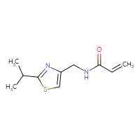 Chemical structure of N-{[2-(propan-2-yl)-1,3-thiazol-4-yl]methyl}prop-2-enamide - CSSB00024149787
