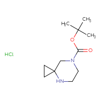 Chemical structure of tert-butyl 4,7-diazaspiro[2.5]octane-7-carboxylate hydrochloride - CSSB00020635158