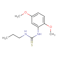 Chemical structure of 1-(2,5-dimethoxyphenyl)-3-propylthiourea - CSSB00000486187