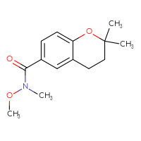 Chemical structure of N-methoxy-N,2,2-trimethyl-3,4-dihydro-2H-1-benzopyran-6-carboxamide - CSSB06856205736