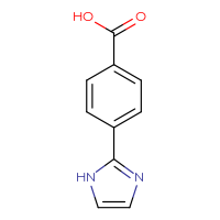 Chemical structure of 4-(1H-imidazol-2-yl)benzoic acid - CSSB00000045744