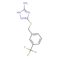 Chemical structure of 3-({[3-(trifluoromethyl)phenyl]methyl}sulfanyl)-1H-1,2,4-triazol-5-amine - CSSB00000479795