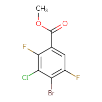 Chemical structure of methyl 4-bromo-3-chloro-2,5-difluorobenzoate - CSSB06726392291