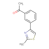 Chemical structure of 1-[3-(2-methyl-1,3-thiazol-4-yl)phenyl]ethan-1-one - CSSB00015892616