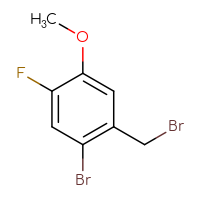 Chemical structure of 1-bromo-2-(bromomethyl)-5-fluoro-4-methoxybenzene - CSSB00021072943