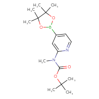 Chemical structure of tert-butyl N-methyl-N-[4-(4,4,5,5-tetramethyl-1,3,2-dioxaborolan-2-yl)pyridin-2-yl]carbamate - CSSB00010143831