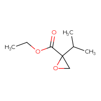 Chemical structure of ethyl 2-(propan-2-yl)oxirane-2-carboxylate - CSSB20522002204
