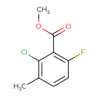 Chemical structure of methyl 2-chloro-6-fluoro-3-methylbenzoate - CSSB00010164273