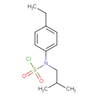 Chemical structure of N-(4-ethylphenyl)-N-(2-methylpropyl)sulfamoyl chloride - CSSB06271903036