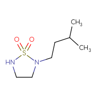 Chemical structure of 2-(3-methylbutyl)-1λ⁶,2,5-thiadiazolidine-1,1-dione - CSMB00044574713