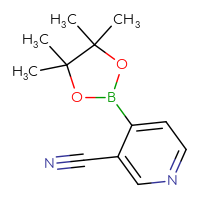 Chemical structure of 4-(4,4,5,5-tetramethyl-1,3,2-dioxaborolan-2-yl)pyridine-3-carbonitrile - CSSB00000062430