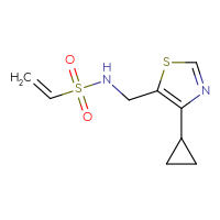 Chemical structure of N-[(4-cyclopropyl-1,3-thiazol-5-yl)methyl]ethene-1-sulfonamide - CSSB06745442537