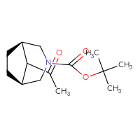 Chemical structure of tert-butyl (1R,5S)-8-acetyl-3-azabicyclo[3.2.1]octane-3-carboxylate - CSSB20620689398