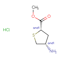 Chemical structure of rac-methyl (2R,4R)-4-aminothiolane-2-carboxylate hydrochloride - CSSB02125423278