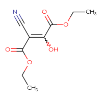 Chemical structure of 1,4-diethyl 2-cyano-3-hydroxybut-2-enedioate - CSSB00036367280