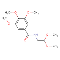 Chemical structure of N-(2,2-dimethoxyethyl)-3,4,5-trimethoxybenzamide - CSSB00104392737