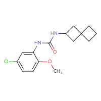 Chemical structure of 1-(5-chloro-2-methoxyphenyl)-3-{spiro[3.3]heptan-2-yl}urea - CSSB00073078980