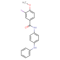 Chemical structure of 3-iodo-4-methoxy-N-[4-(phenylamino)phenyl]benzamide - CSSB00020574509