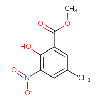 Chemical structure of methyl 2-hydroxy-5-methyl-3-nitrobenzoate - CSSB00000070661