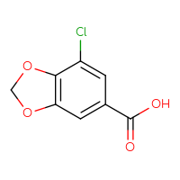 Chemical structure of 7-chloro-2H-1,3-benzodioxole-5-carboxylic acid - CSSB00000195525