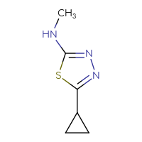 Chemical structure of 5-cyclopropyl-N-methyl-1,3,4-thiadiazol-2-amine - CSSB00012319603