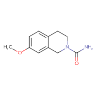 Chemical structure of 7-methoxy-1,2,3,4-tetrahydroisoquinoline-2-carboxamide - CSSB00063745523