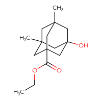 Chemical structure of ethyl 3-hydroxy-5,7-dimethyladamantane-1-carboxylate - CSSB01075786584