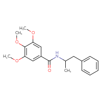 Chemical structure of 3,4,5-trimethoxy-N-(1-phenylpropan-2-yl)benzamide - CSSB00121588394