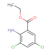 Chemical structure of ethyl 2-amino-3,5-dichlorobenzoate - CSSB00000169807