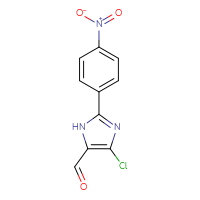 Chemical structure of 4-chloro-2-(4-nitrophenyl)-1H-imidazole-5-carbaldehyde - CSSB21323993445