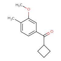 Chemical structure of cyclobutyl(3-methoxy-4-methylphenyl)methanone - CSSB00013785370