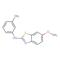 Chemical structure of 6-methoxy-N-(3-methylphenyl)-1,3-benzothiazol-2-amine - CSSB00020652075