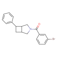 Chemical structure of 3-(3-bromobenzoyl)-6-phenyl-3-azabicyclo[3.2.0]heptane - CSSB21432460902