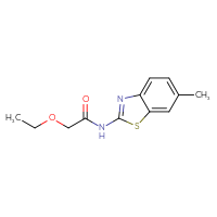 Chemical structure of 2-ethoxy-N-(6-methyl-1,3-benzothiazol-2-yl)acetamide - CSSB00000390940