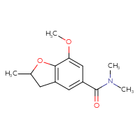 Chemical structure of 7-methoxy-N,N,2-trimethyl-2,3-dihydro-1-benzofuran-5-carboxamide - CSSB01995705726