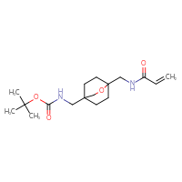 Chemical structure of tert-butyl N-({1-[(prop-2-enamido)methyl]-2-oxabicyclo[2.2.2]octan-4-yl}methyl)carbamate - CSSB01963097185